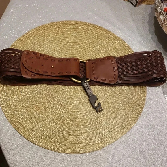 Leather belt made in India size M-L NWOT - Picture 2 of 5